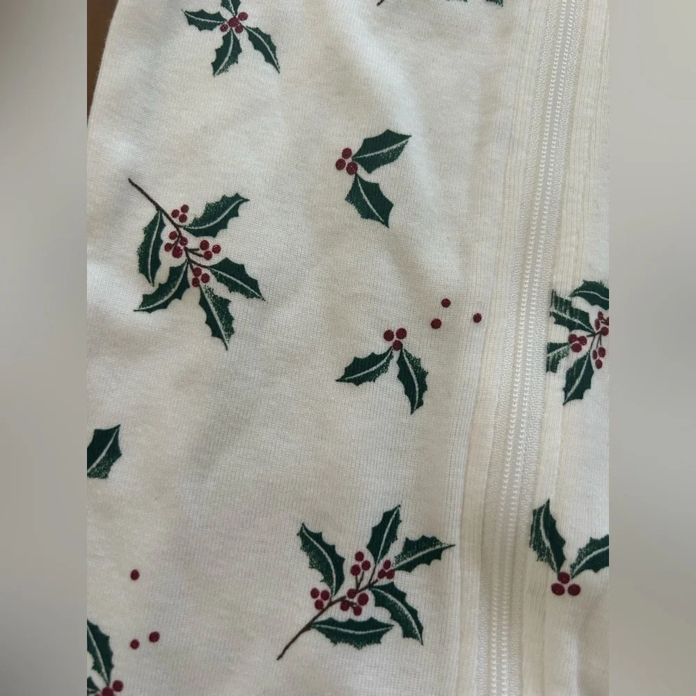 NWT Christmas Petit Lem Holly Print Baby One Piece